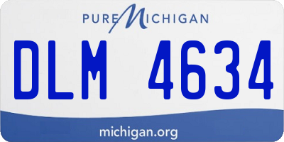 MI license plate DLM4634