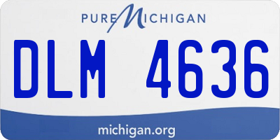 MI license plate DLM4636