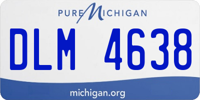 MI license plate DLM4638