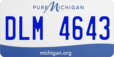 MI license plate DLM4643