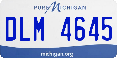 MI license plate DLM4645