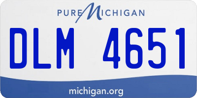MI license plate DLM4651