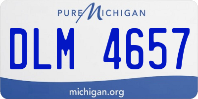 MI license plate DLM4657