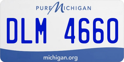 MI license plate DLM4660