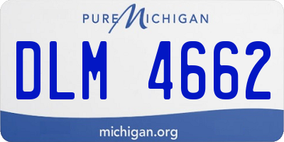 MI license plate DLM4662