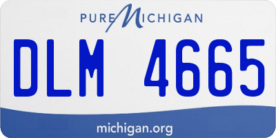 MI license plate DLM4665