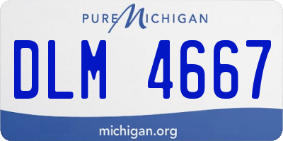 MI license plate DLM4667