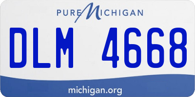MI license plate DLM4668