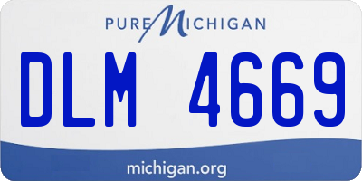 MI license plate DLM4669