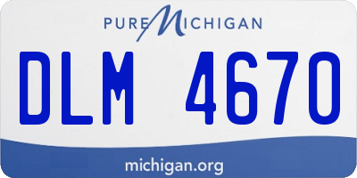 MI license plate DLM4670