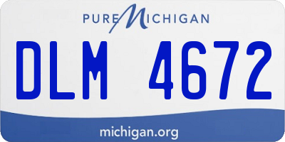 MI license plate DLM4672