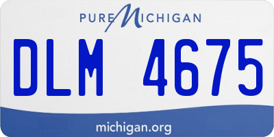 MI license plate DLM4675