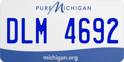 MI license plate DLM4692