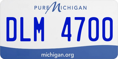 MI license plate DLM4700