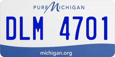 MI license plate DLM4701