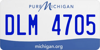 MI license plate DLM4705