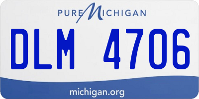 MI license plate DLM4706