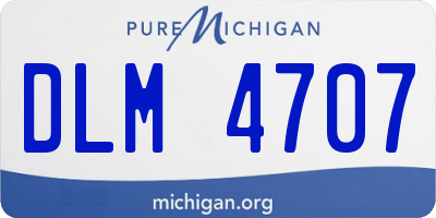 MI license plate DLM4707