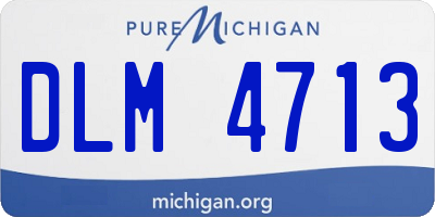 MI license plate DLM4713