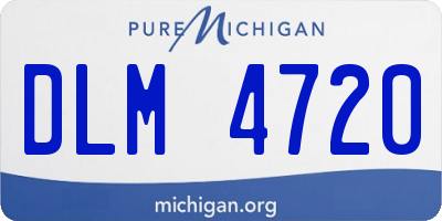 MI license plate DLM4720