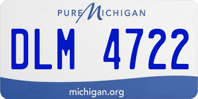 MI license plate DLM4722