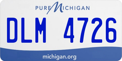 MI license plate DLM4726