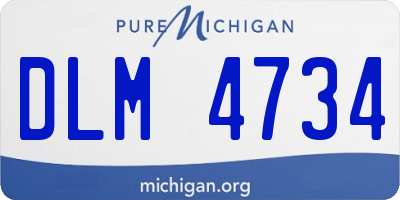MI license plate DLM4734