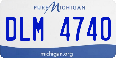 MI license plate DLM4740