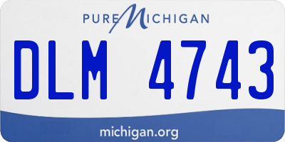 MI license plate DLM4743