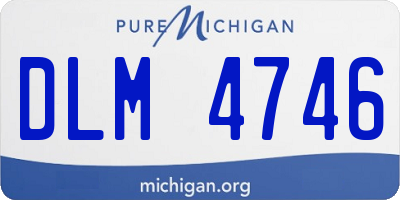 MI license plate DLM4746