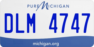 MI license plate DLM4747