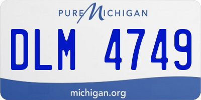 MI license plate DLM4749