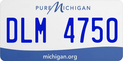 MI license plate DLM4750
