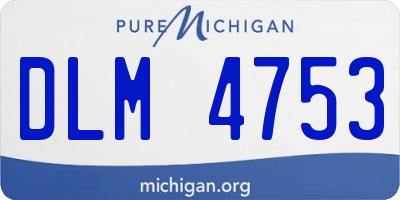 MI license plate DLM4753