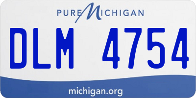 MI license plate DLM4754
