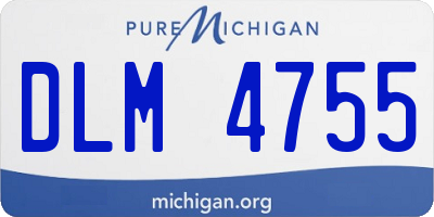 MI license plate DLM4755