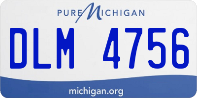 MI license plate DLM4756