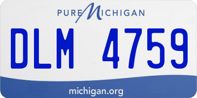 MI license plate DLM4759