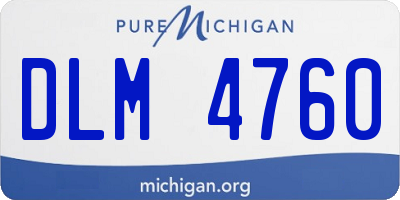 MI license plate DLM4760