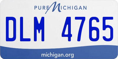 MI license plate DLM4765