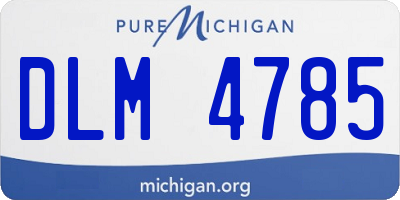 MI license plate DLM4785