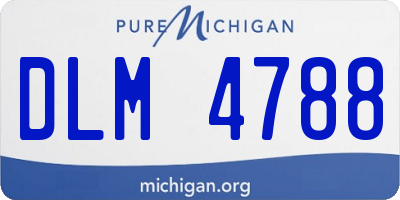 MI license plate DLM4788