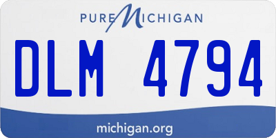 MI license plate DLM4794