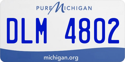 MI license plate DLM4802