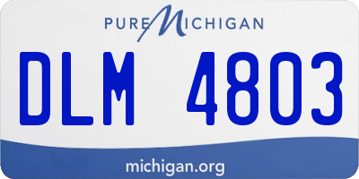 MI license plate DLM4803