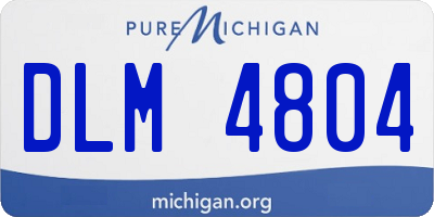 MI license plate DLM4804