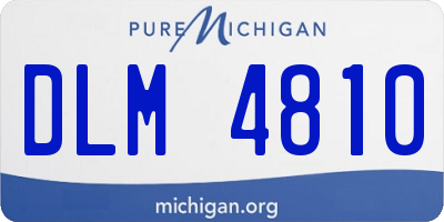 MI license plate DLM4810