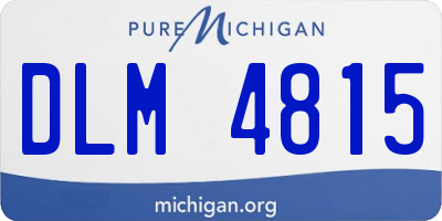 MI license plate DLM4815
