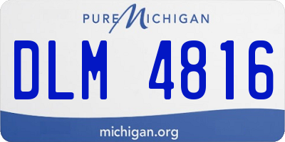 MI license plate DLM4816