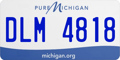 MI license plate DLM4818